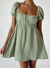 Let's Dance Mini Dress Sage