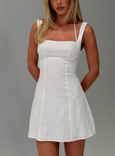 Kourtnae Halter Mini Dress White