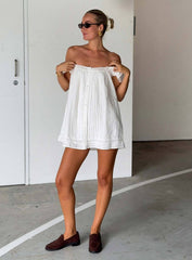 Summerland Broiderie Mini Dress White