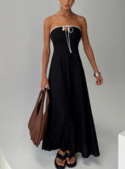 Bijou Strapless Maxi Dress Black