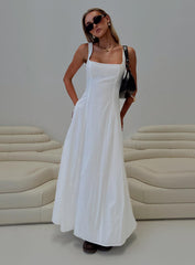 You Can Maxi Dress White Petite