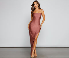 Michelle High-Slit Formal Dress