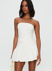 Archetype Strapless Mini Dress White