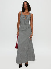 Roundtrip Maxi Dress Black / White
