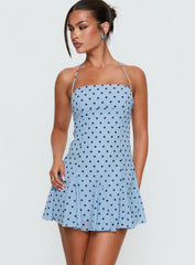 Delamere Mini Dress Blue / Navy Polka