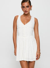 Loveluck Lace Mini Dress White