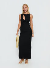 Cymone Cut Out Maxi Dress Black
