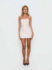 Meeley Halter Mini Dress Floral