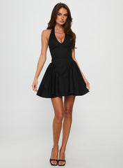 Karisse Halter Mini Dress Black