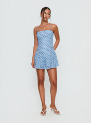 Delamere Mini Dress Blue / Navy Polka