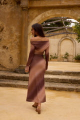 Graceful Meadow Maxi Dress Brown