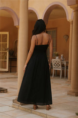 Whispering Willow Maxi Dress Black