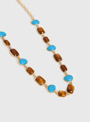 Nuvora Gemstone Chain Belt Gold