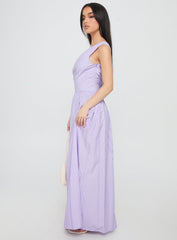 Allicia One Shoulder Maxi Dress Purple