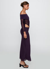 Soul Ties Long Sleeve Maxi Dress Purple