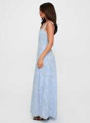 Margaux Burnout Maxi Dress Blue