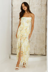 Poetic Charm Midi Dress Yellow