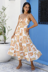 Sundrenched Serenade Midi Dress Orange
