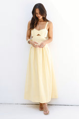 Wild Dahlia Maxi Dress Yellow