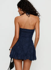 Delamere Mini Dress Navy Burnout