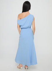 Frangelica Off The Shoulder Maxi Dress Light Blue