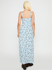Izebella Maxi Dress Blue Floral