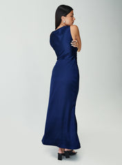 Soprano Plunge Maxi Dress Navy