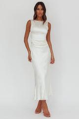 Helsi Pearl Back Midi Dress White