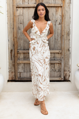 In Wonderland Maxi Dress Brown