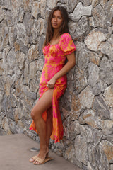 Lovers Balcony Maxi Dress Orange