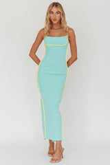 Sunny Coast Piping Trim Maxi Dress Peppermint