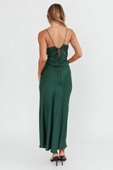 Casa Nova Cut-Out String Dress Emerald