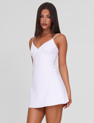 WINNIE MINI DRESS - WHITE