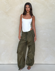 VIOLETTE PANT - GREEN : KHAKI GREEN