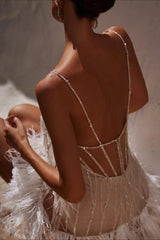 Backless Layered Fringe Sequin Party Dress