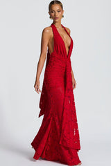 Tie Up Ruched Bodycon Party Dress