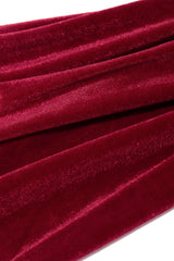 So Tempting Faux Velvet Gloves - Red