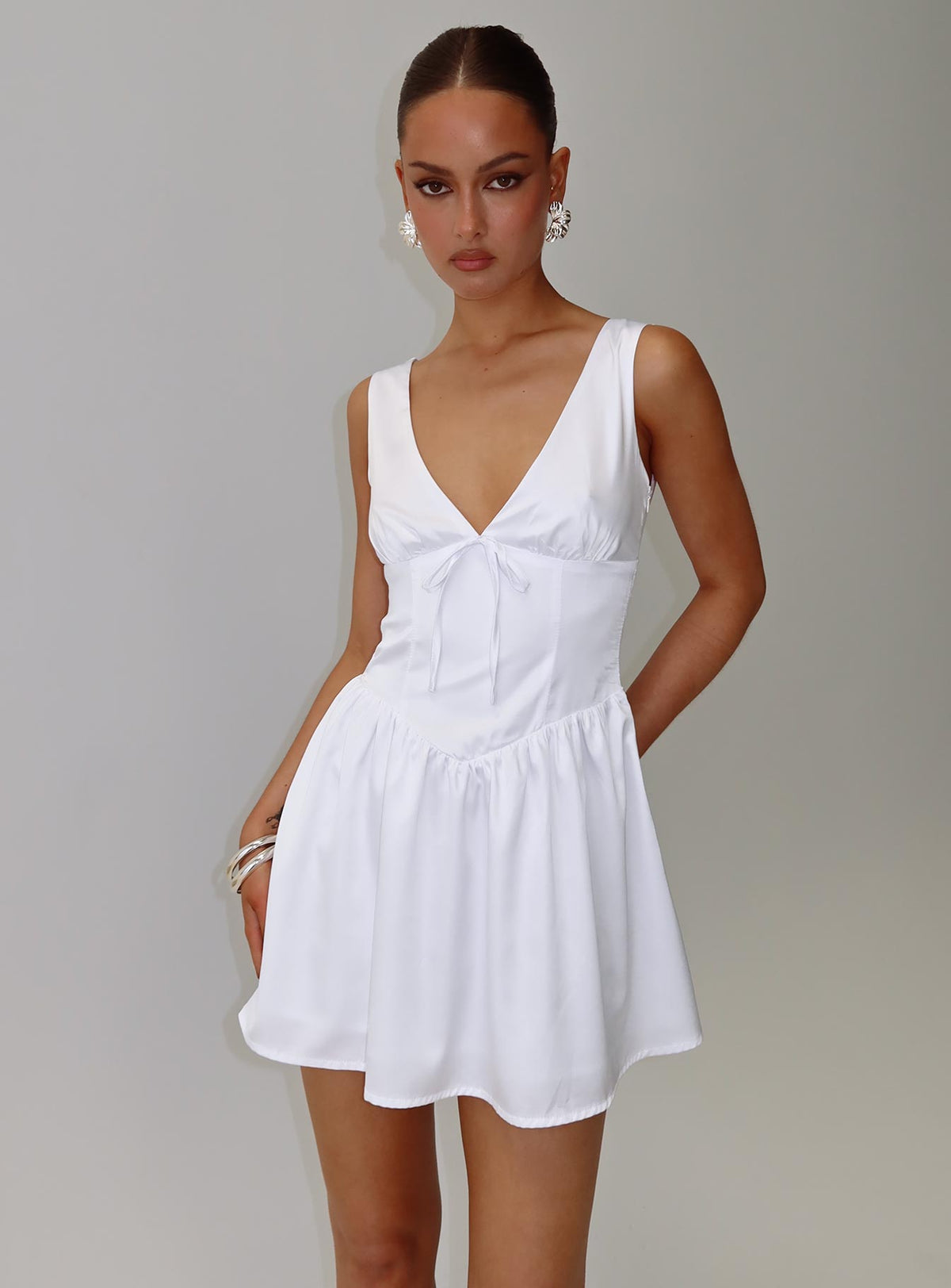 Soul Shining Mini Dress White