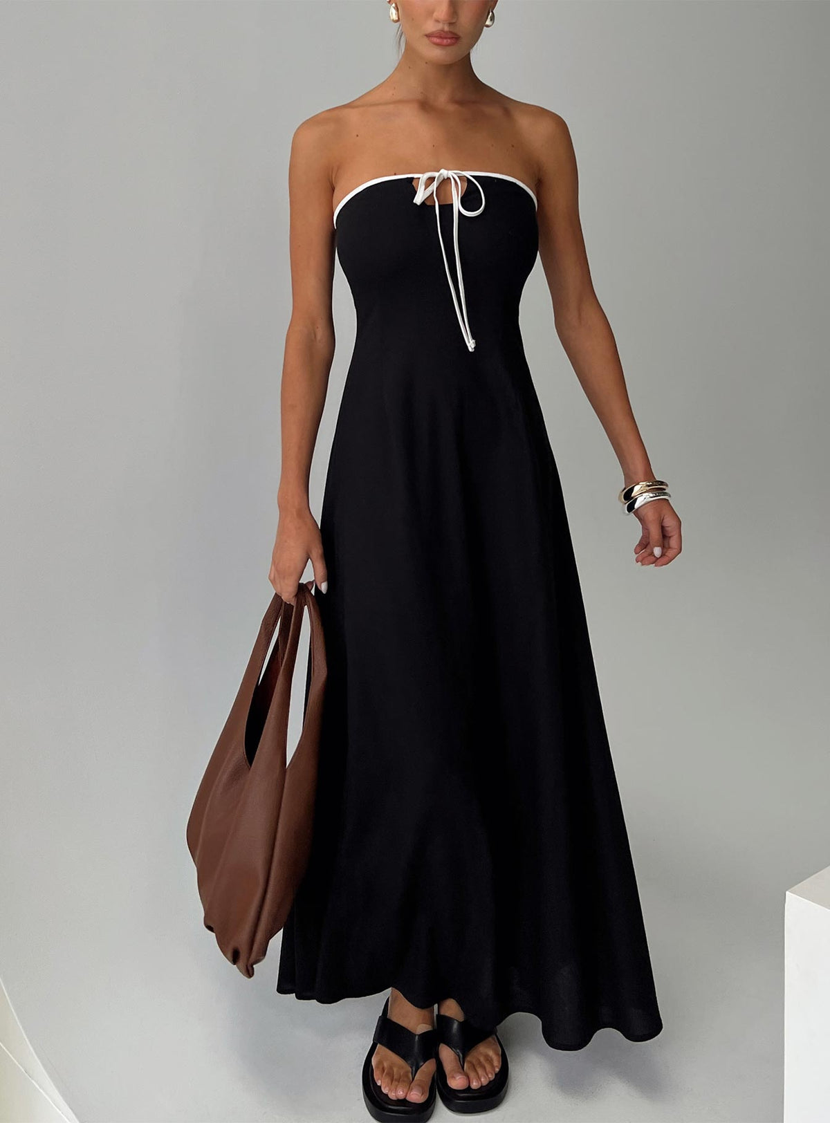 Bijou Strapless Maxi Dress Black