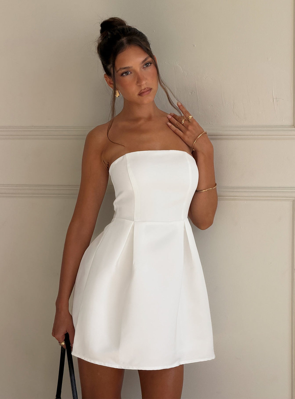 Spader Corset Mini Dress White