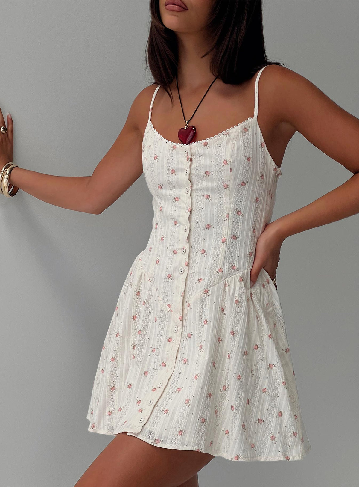 Toulouse Mini Dress Cream / Floral