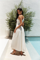 Lexi Loves Shoulder Maxi Dress Beige