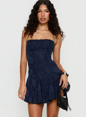 Delamere Mini Dress Navy Burnout
