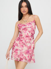 Celena Mini Dress Pink Multi