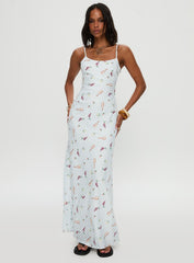 Charcuterie Maxi Dress Blue