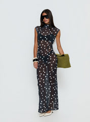 Redefined Maxi Dress Noir Polka
