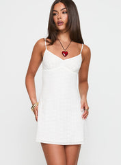 Jaye Mini Dress White Broderie
