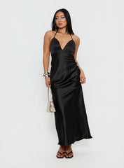 Nayani Halter Maxi Dress Black