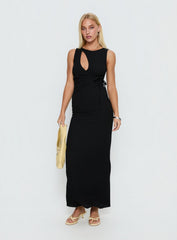Cymone Cut Out Maxi Dress Black