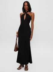 Rapture Halter Maxi Dress Black